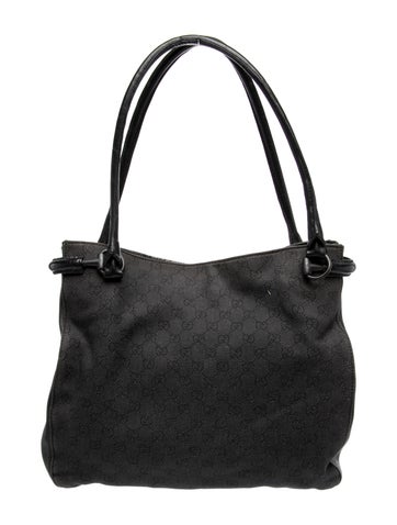 GG Denim Black Denim Canvas tote Medium