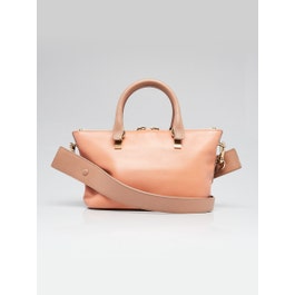 Chloe Chloe Two-Tone Pink Calfskin Leather Mini Baylee Bag