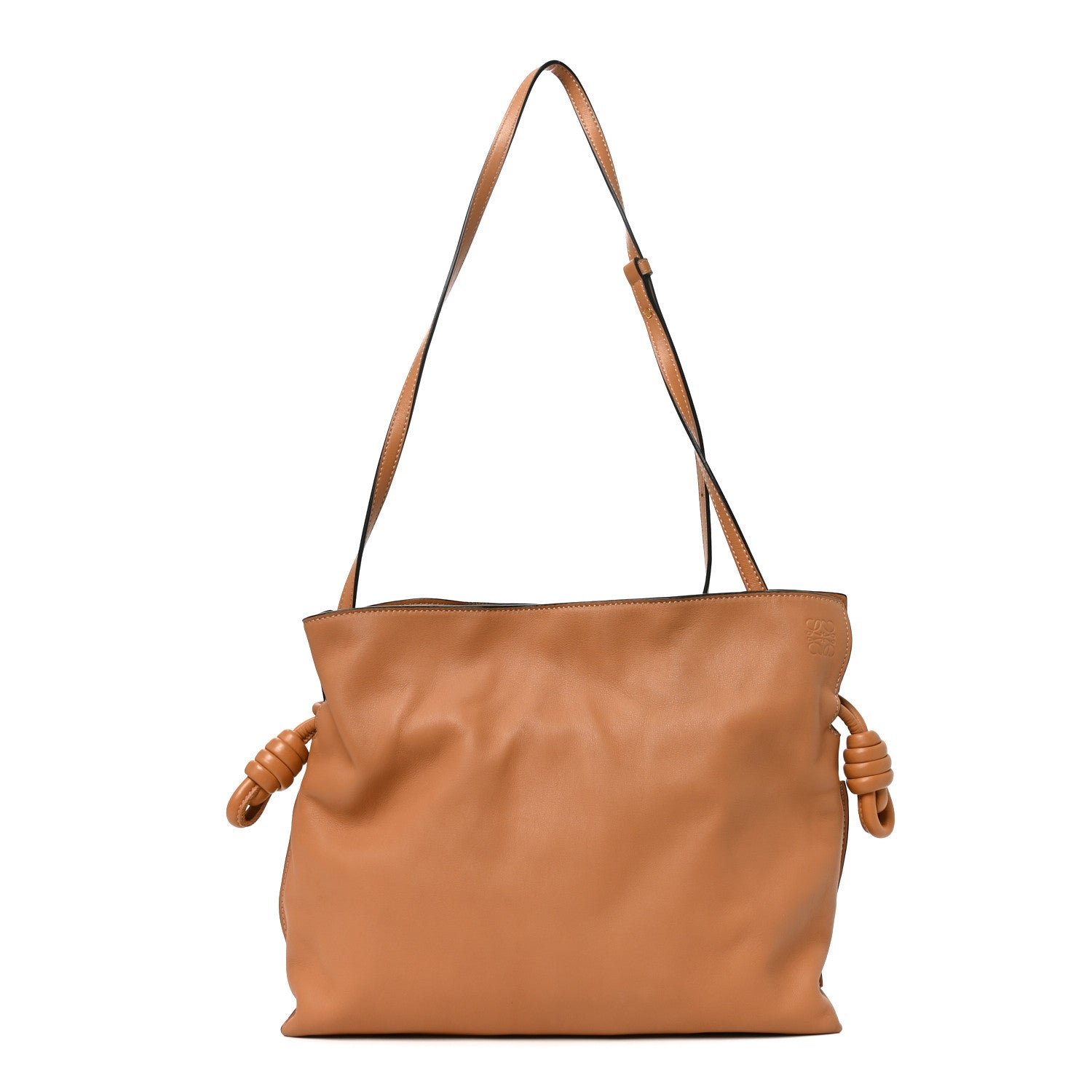 Loewe Nappa Calfskin Medium Flamenco Knot Clutch Warm Desert
