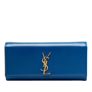 Calf Leather Grain De Poudre Monogram Cassandre Clutch