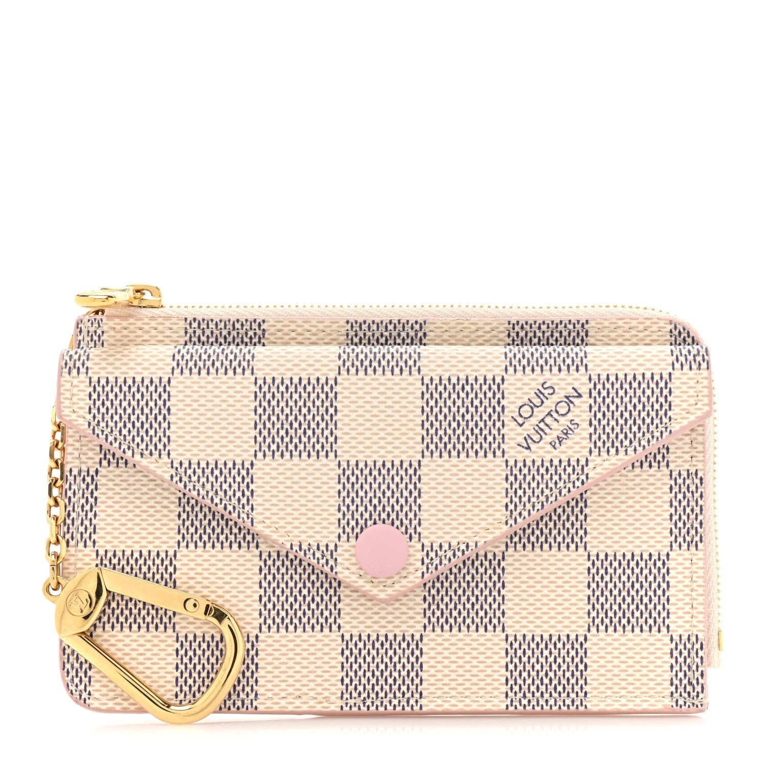 Louis Vuitton Damier Azur Recto Verso Card Holder Rose Ballerine