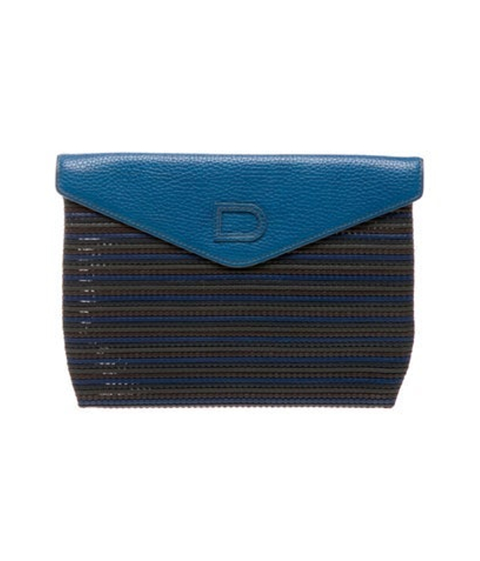 Delvaux Leather Toile De Cuir Envelope