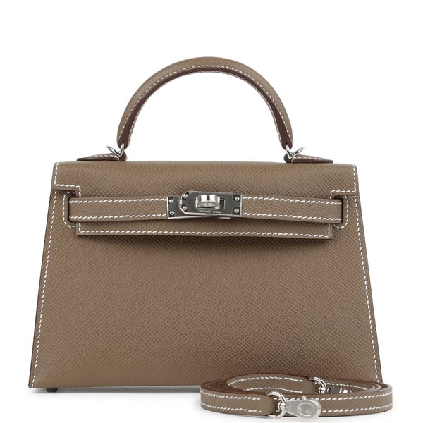 Hermes Hermes Kelly Sellier 20 Etoupe Epsom Palladium Hardware