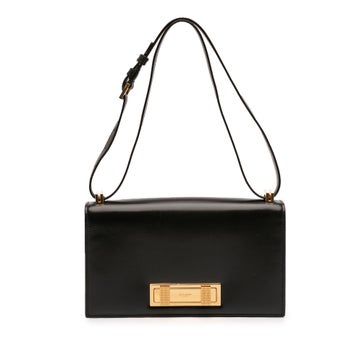 Calf Leather Medium Smooth Calfskin Domino Shoulder Bag