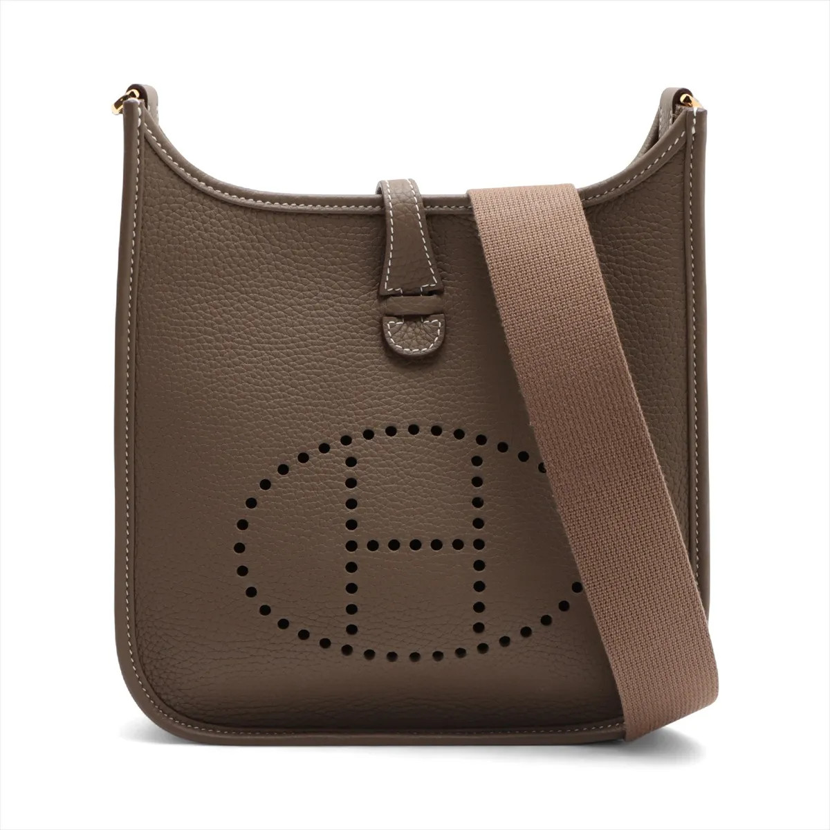 Hermès evelyn 3 23 Taurillon Clemence Etoupe Gold Metal Fittings