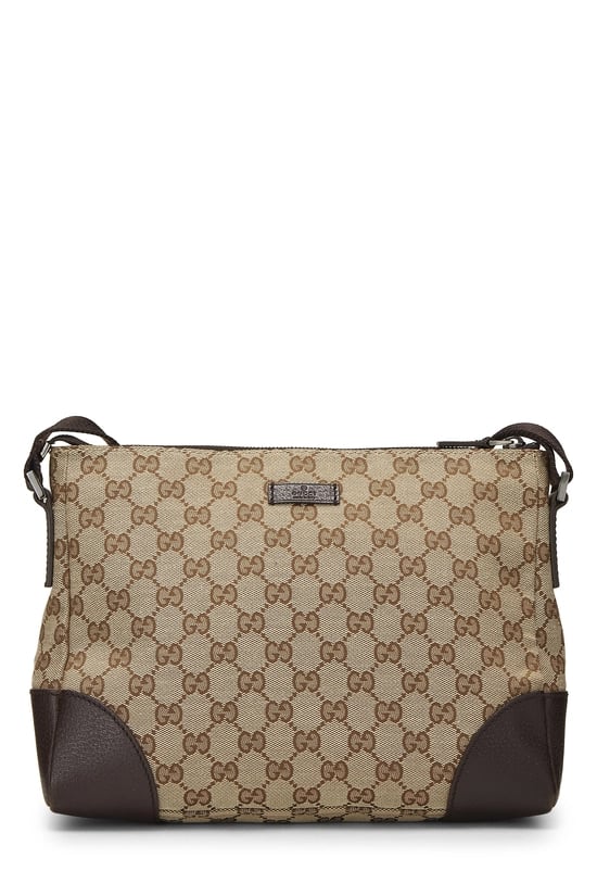 Brown Original GG Canvas Zip Messenger Bag
