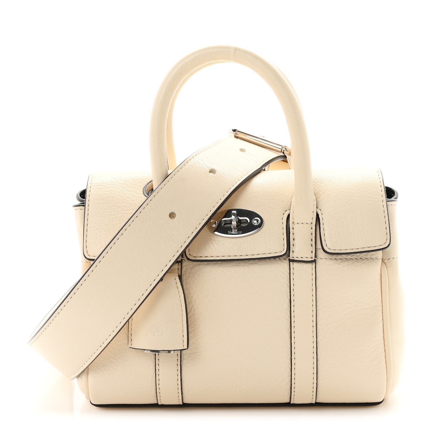 Mulberry Classic Grain Mini Bayswater White