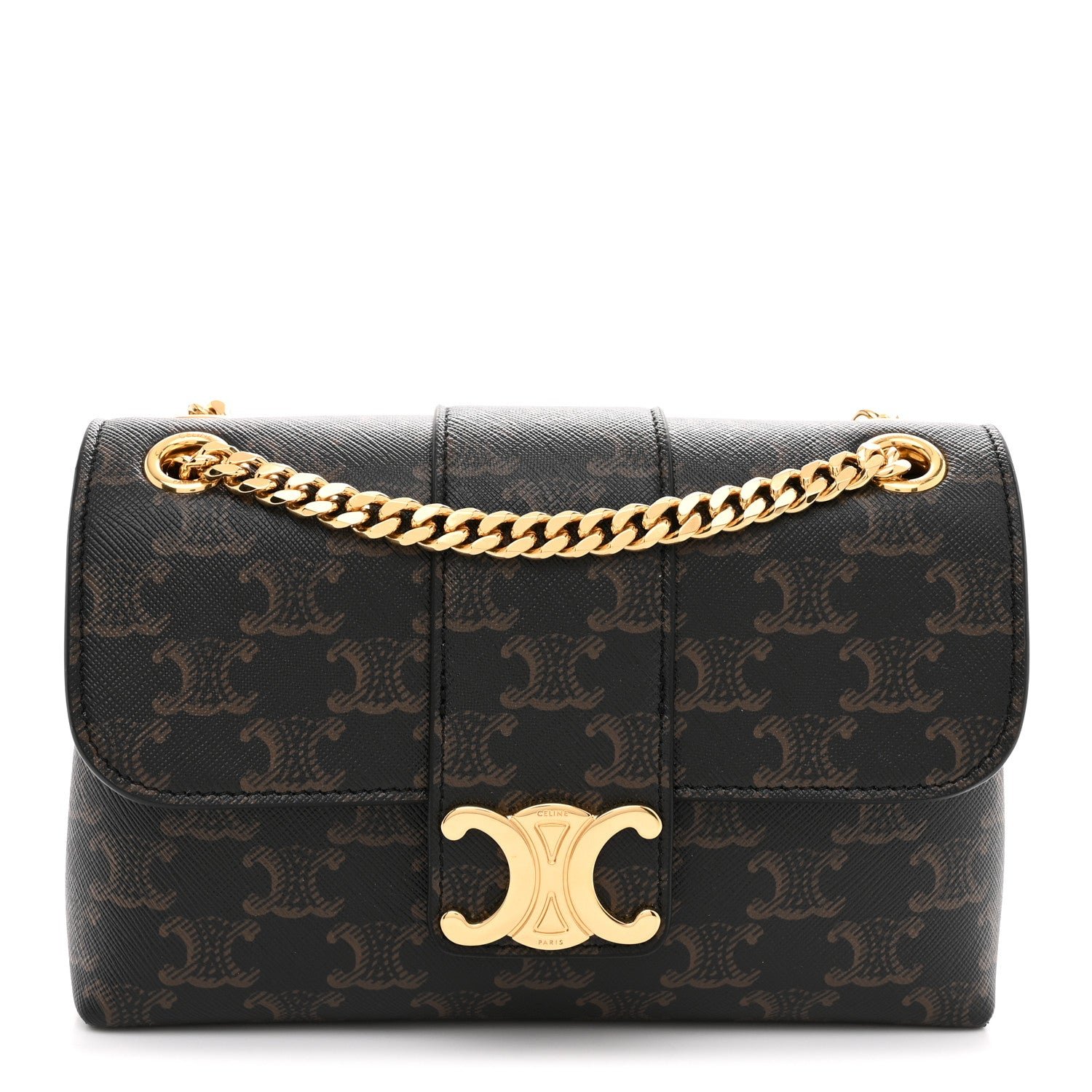 Celine Triomphe Canvas Teen Victoire  Tan