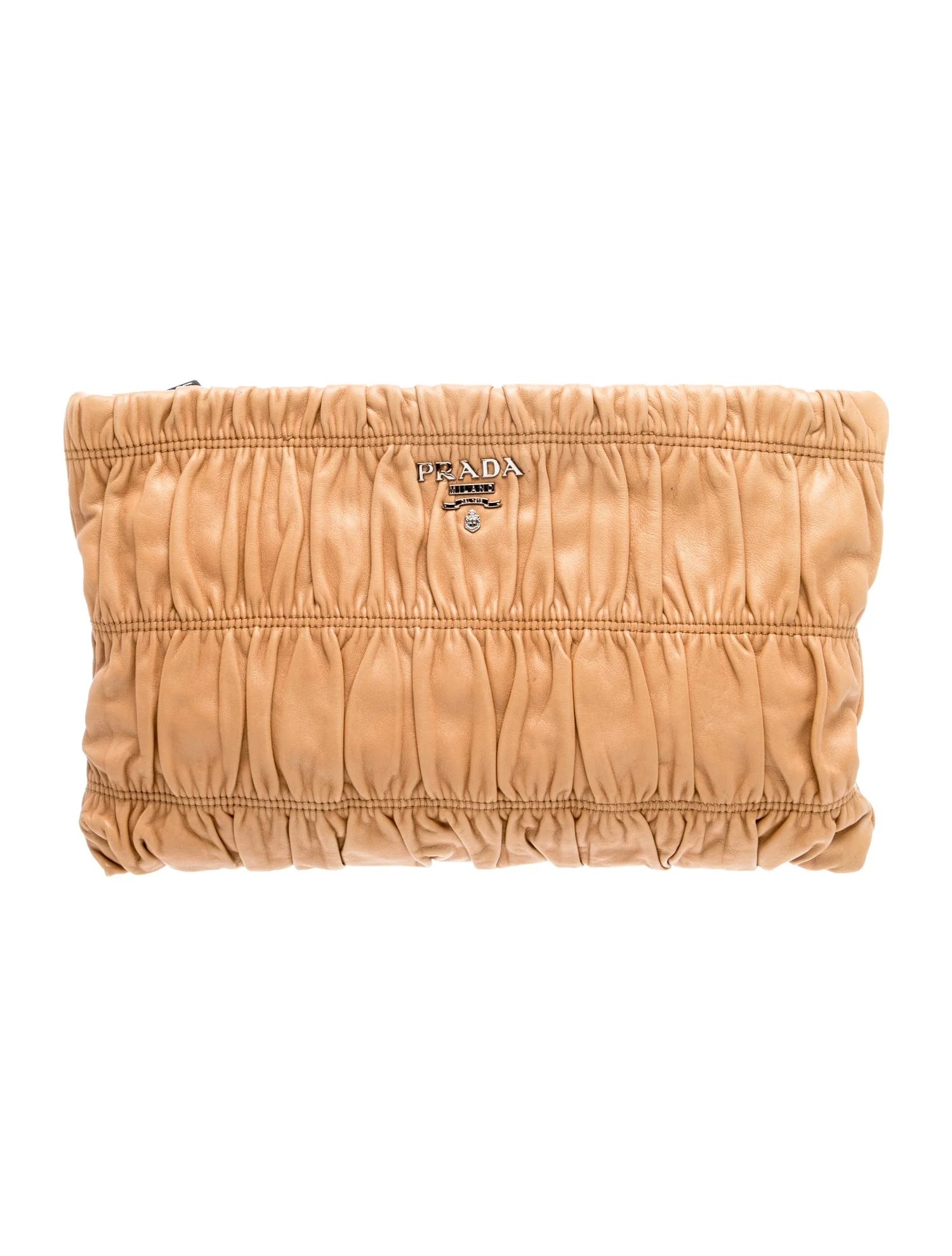 Signature Nappa Gaufre Clutch