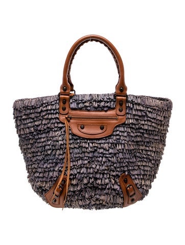 Raffia Top Handle Bag