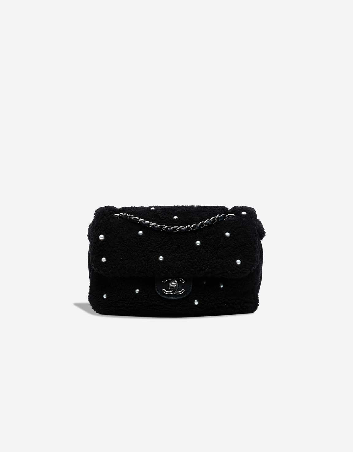 
		Flap Bag Medium Shearling Black    