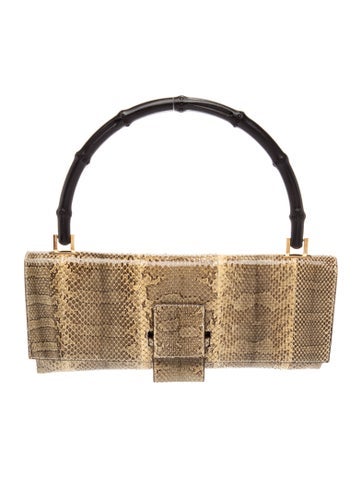 Bamboo Top Handle Bag Vintage