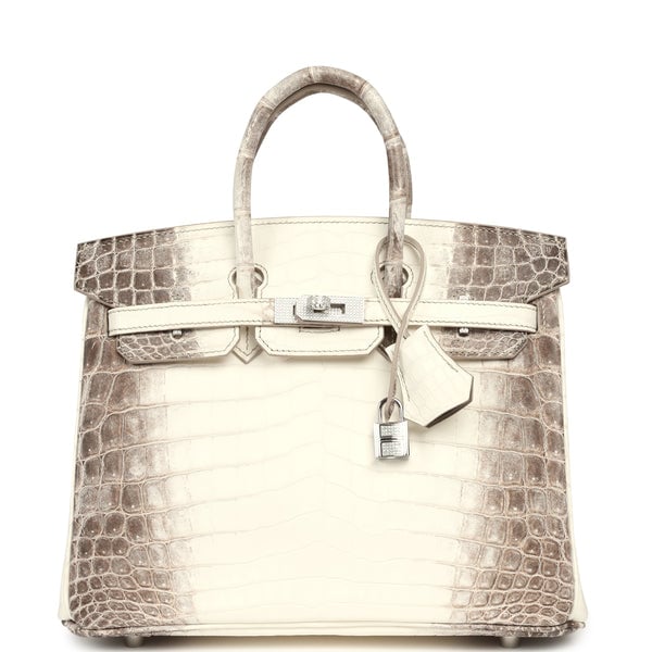 Hermes Hermes Birkin 25 Himalaya Niloticus Crocodile Diamond Encrusted 18K White Gold Hardware