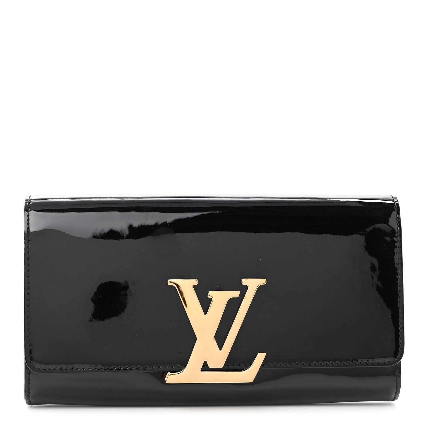 Louis Vuitton Patent Louise Clutch Black