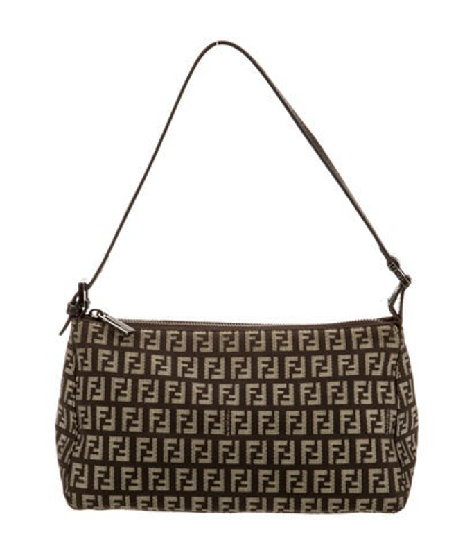 Fendi Zucchino Ff Shoulder Bag Vintage