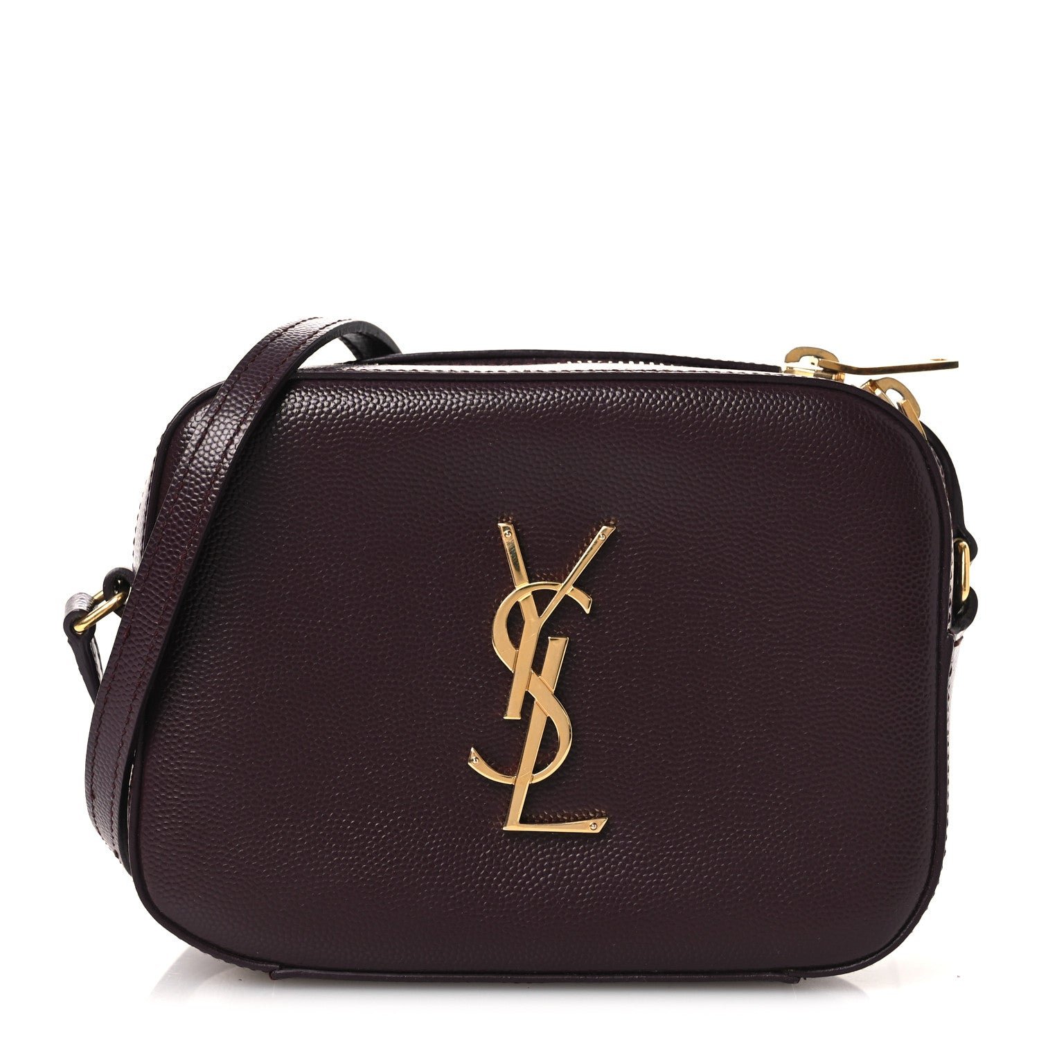 Saint Laurent Grain De Poudre Small Classic Monogram Camera Bag Amaranto