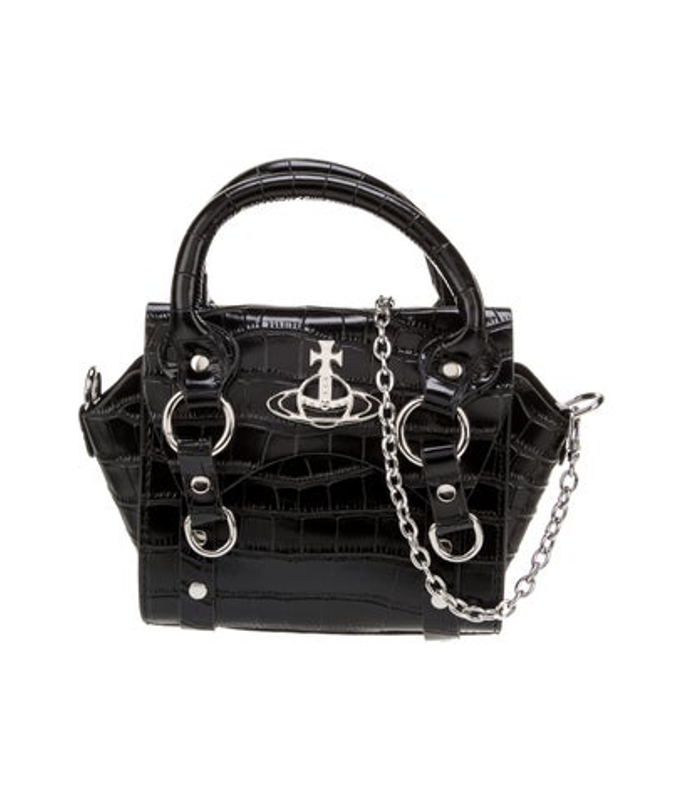 Vivienne Westwood Westwood Embossed Leather Top Handle Bag
