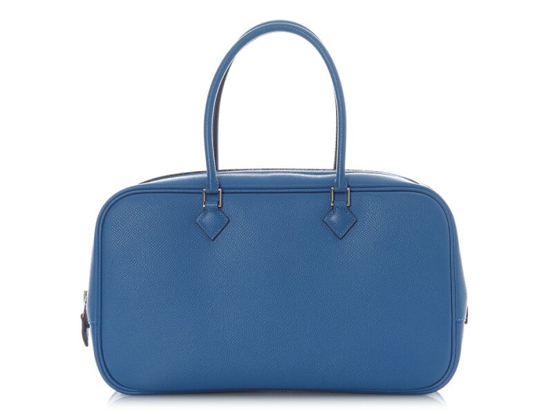Bleu Mykonos Epsom Plume Elan 28 Palladium Hardware, 2011