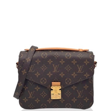 Coated Canvas Pochette Metis Brown