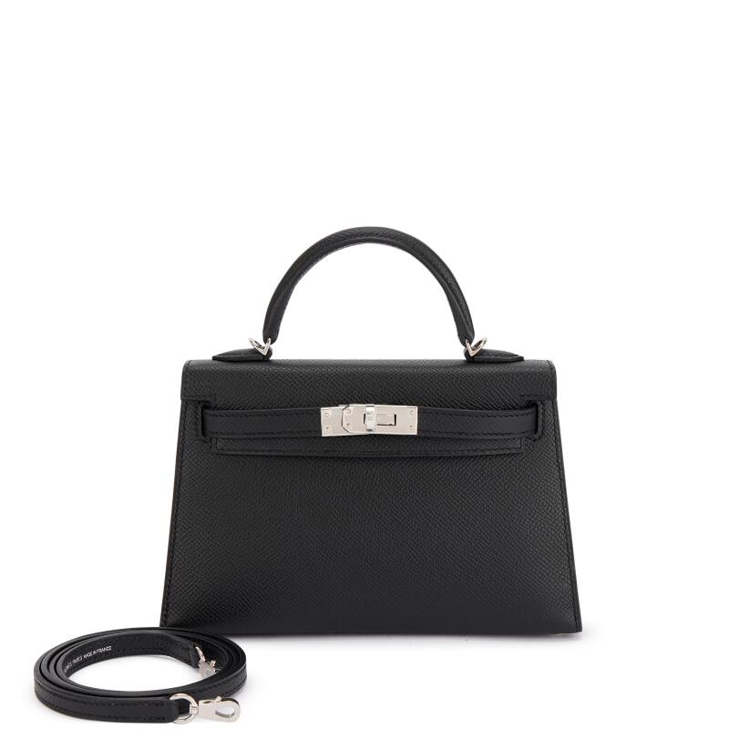 Black Epsom Mini Kelly II 20 Palladium Hardware, 2025