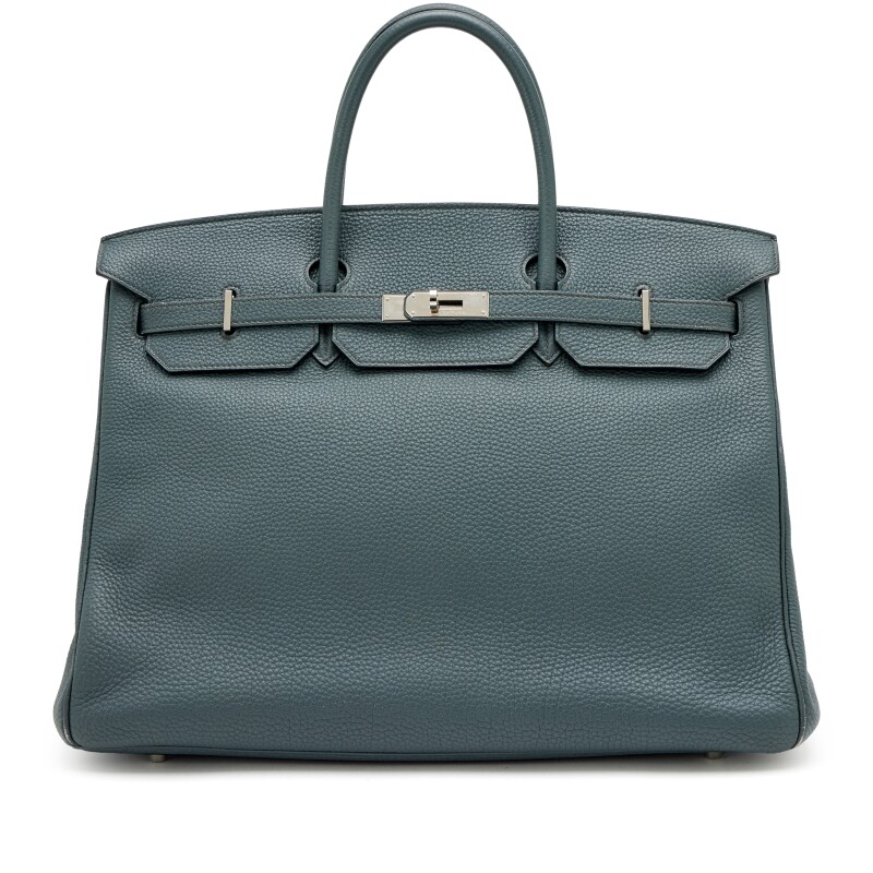 Bleu Orage Togo Birkin 40 Palladium Hardware, 2012