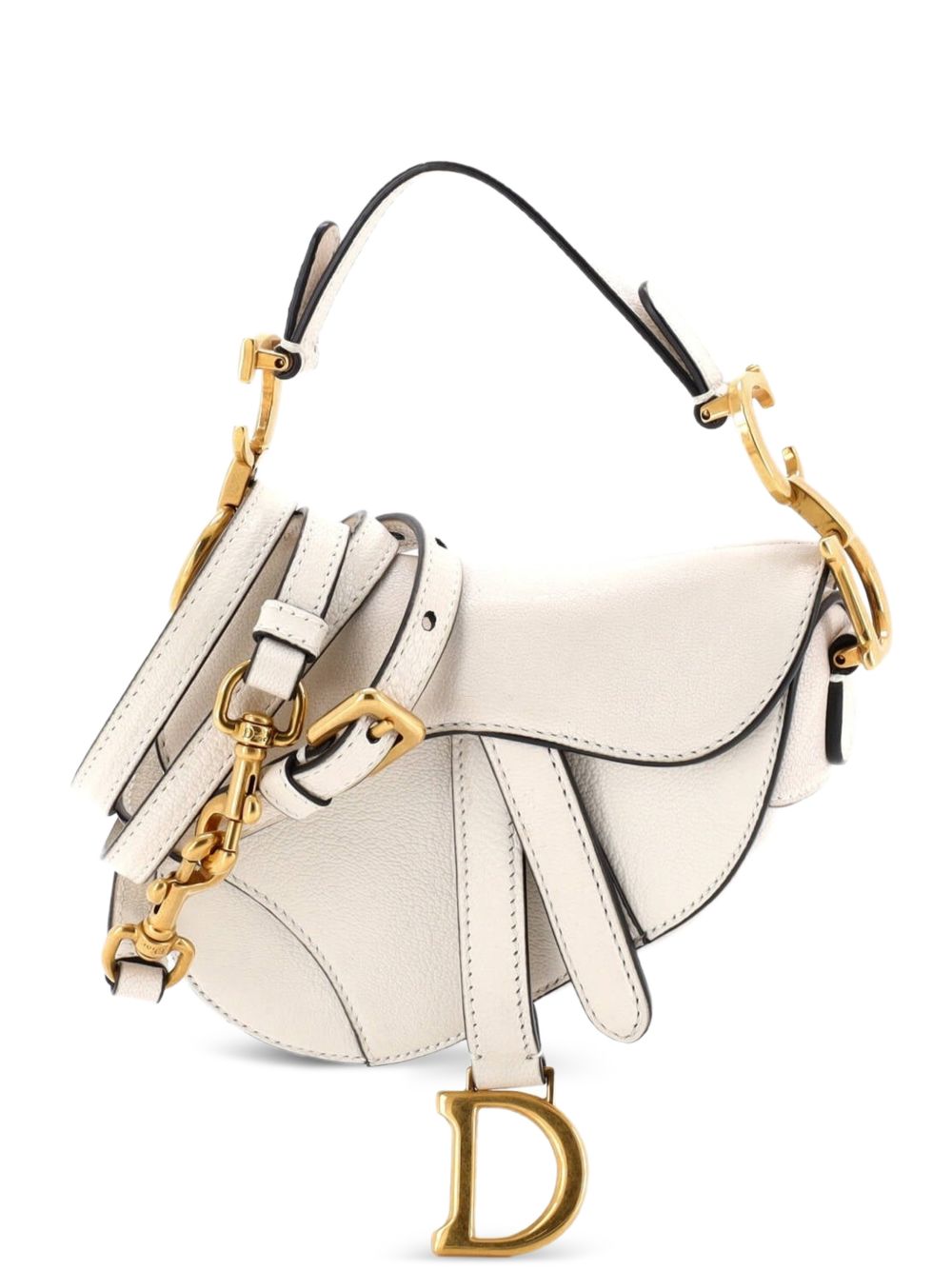 Dior Saddle Handbag with Strap Leather Micro shoulder bag