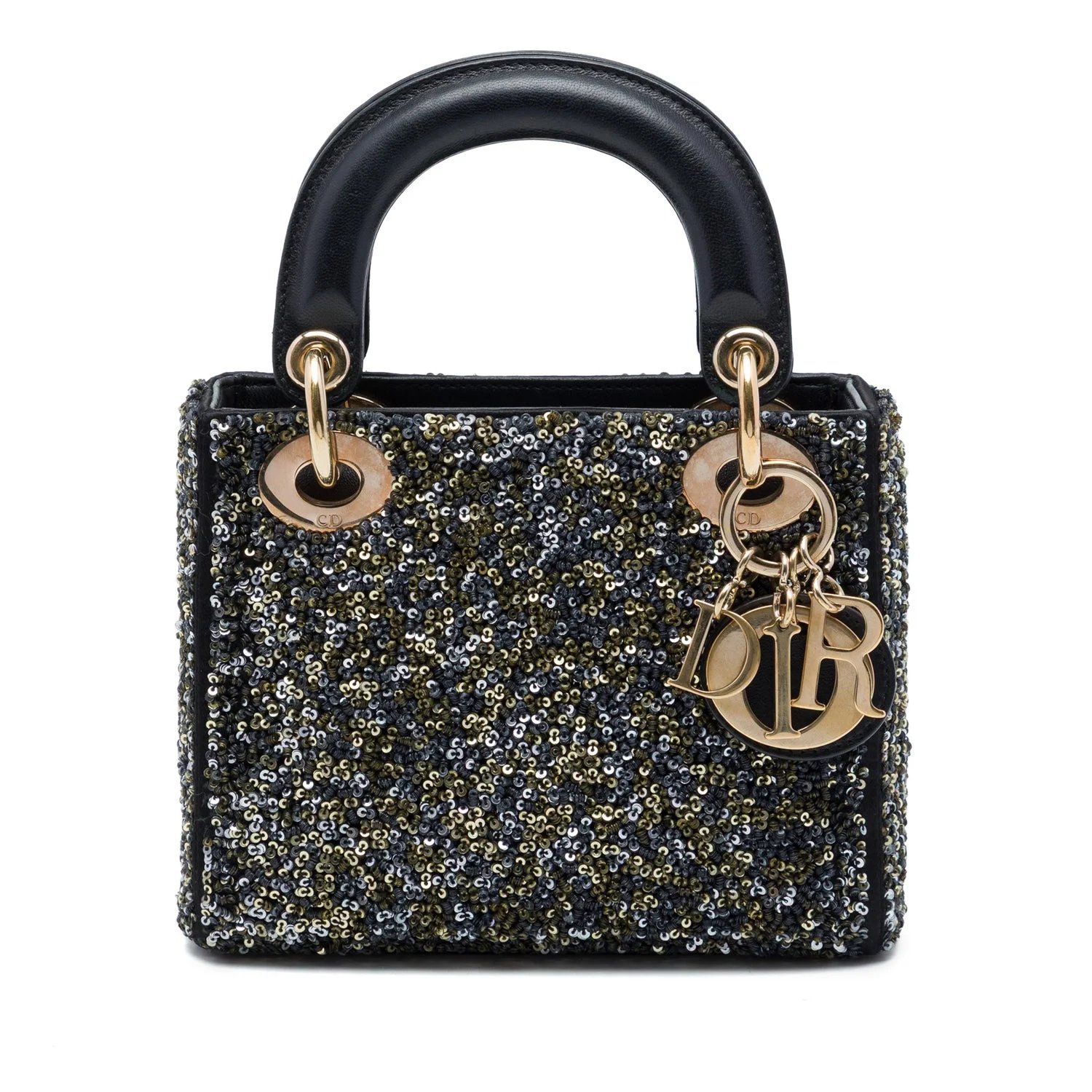 Mini Satin Sequin Embellished Lady Dior