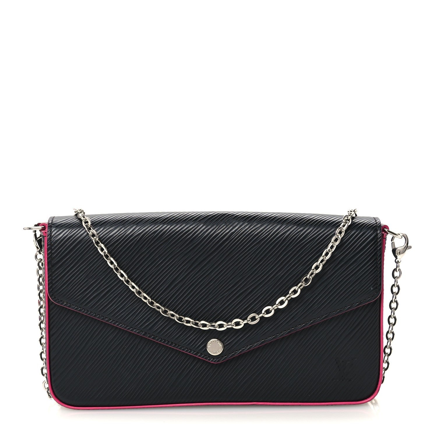 Louis Vuitton Louis Vuitton Epi Pochette Felicie Black Hot Pink