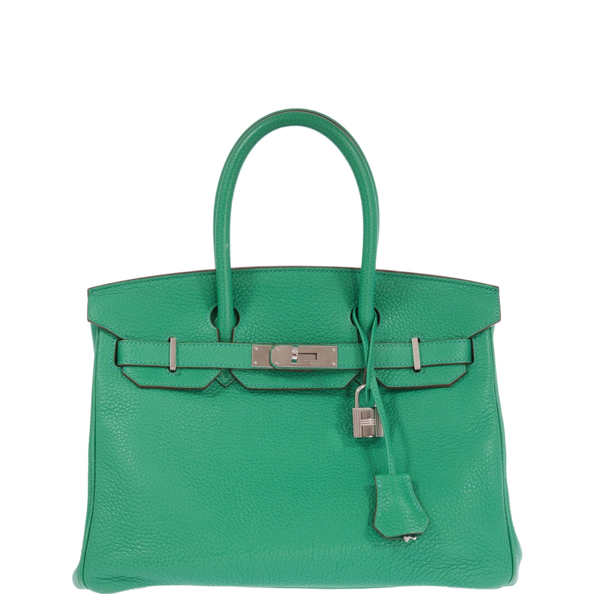Hermes Hermès Birkin 30 Menthe Clemence with Palladium Hardware