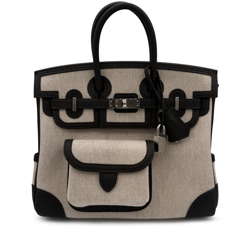 Limited Edition Bai-Brun Swift and Ecru Toile H Goeland Cargo Birkin 25 Palladium Hardware, 2026