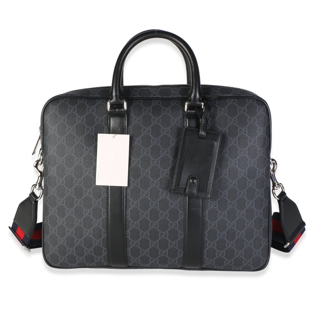Black GG Supreme Canvas Briefcase Bag