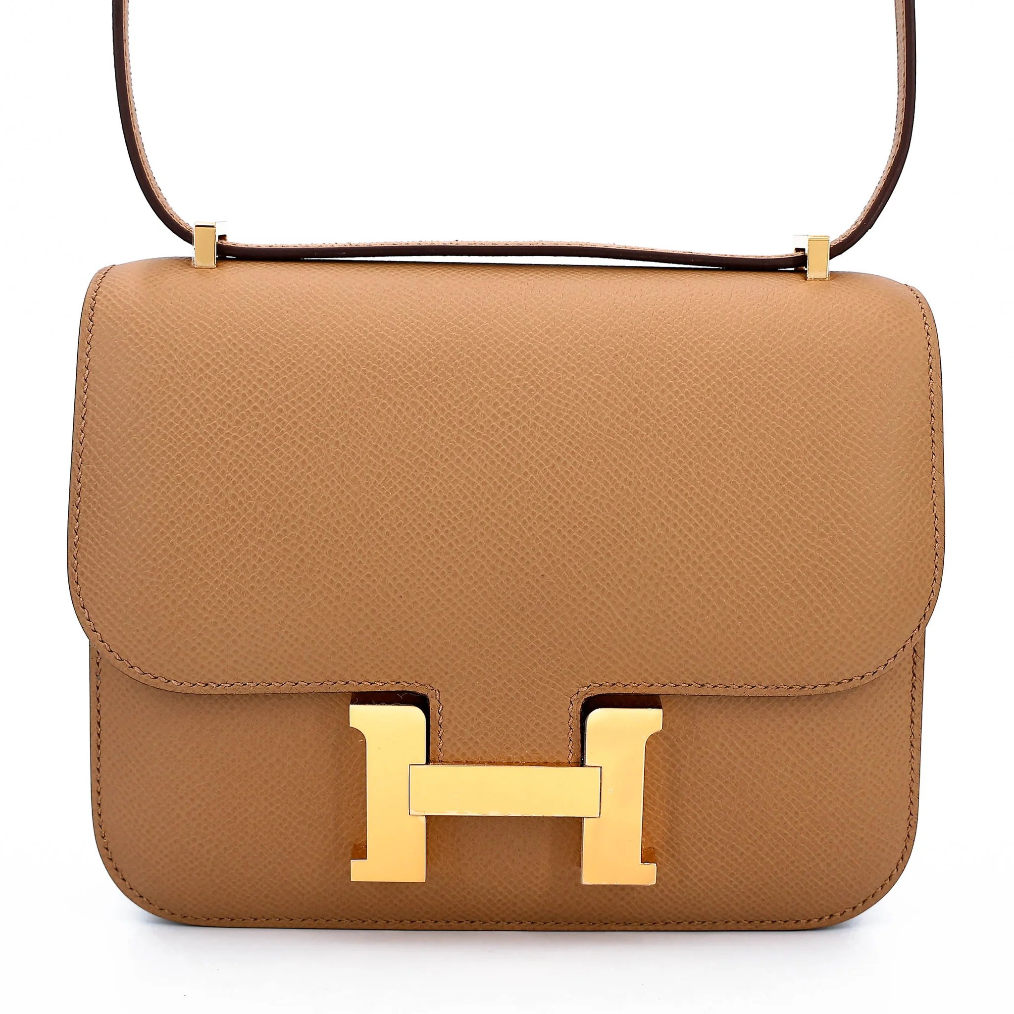 Hermes Constance Mini 19 Mirror Biscuit (4B) Epsom Gold hardware K (2025)