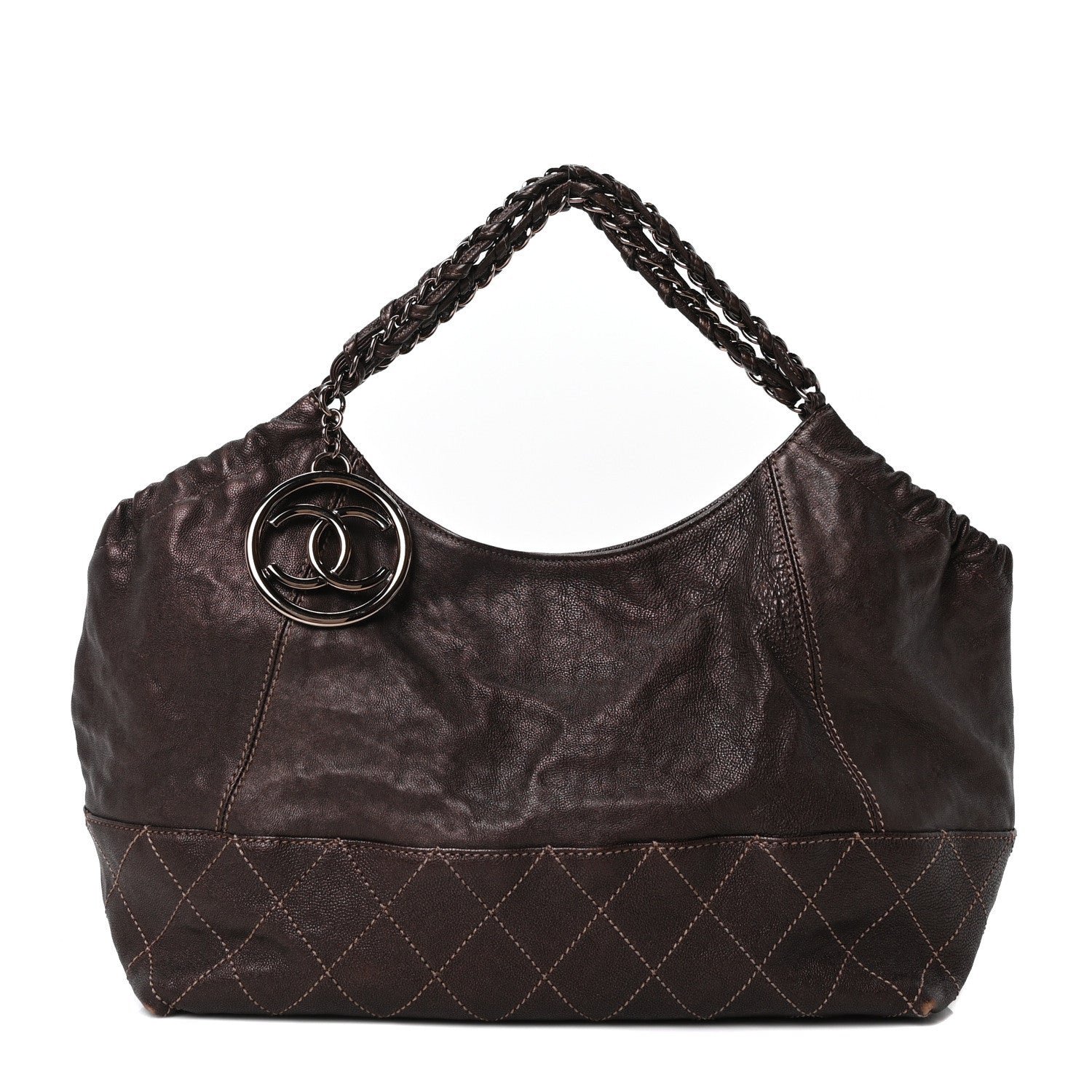 Chanel Metallic Calfskin Baby Coco Cabas Bronze