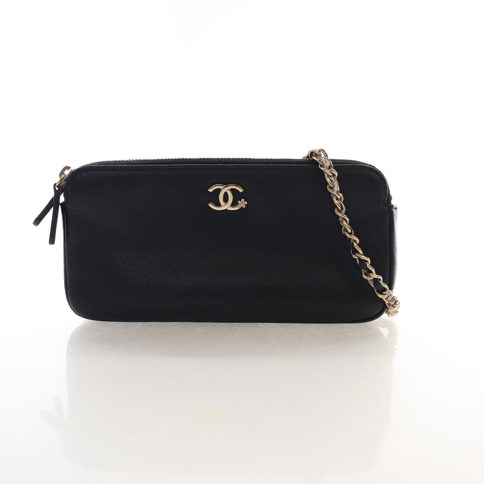 Chanel Calfskin Double Zip Wallet On Chain (WOC)