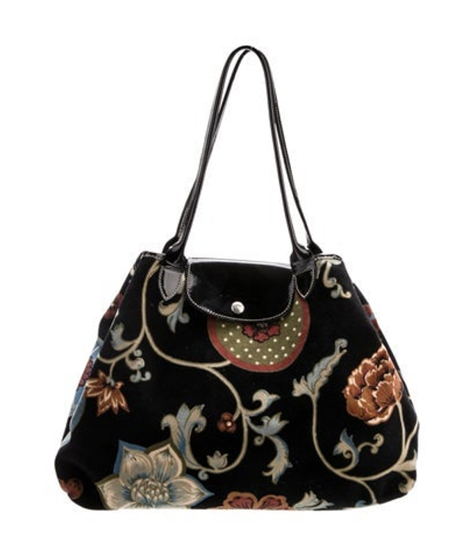 Longchamp Velvet Shoulder Bag