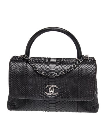 Medium Python Coco Handle Bag