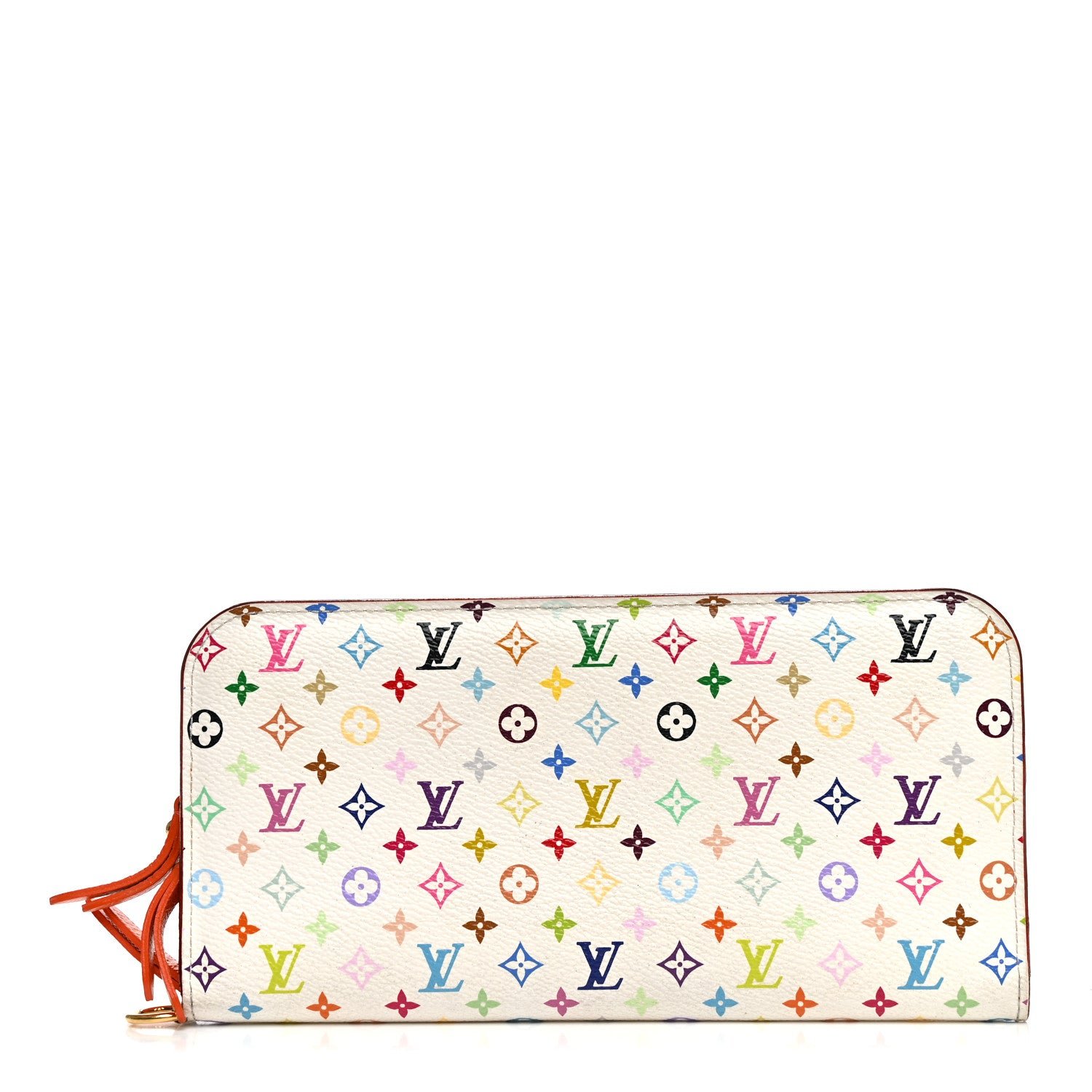 Louis Vuitton Monogram Multicolor Insolite Wallet White Orange
