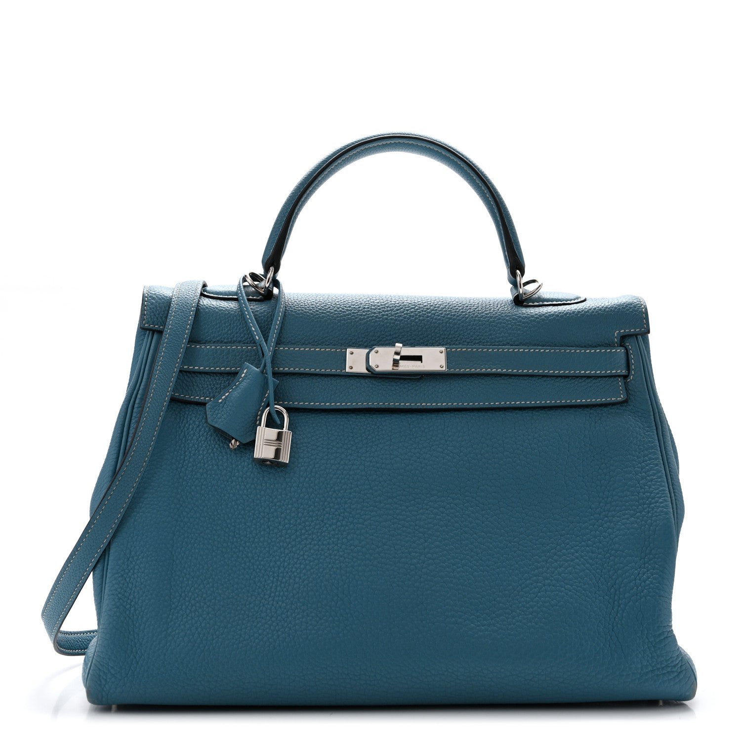 Hermes Taurillon Clemence Kelly Retourne 35 Blue Jean