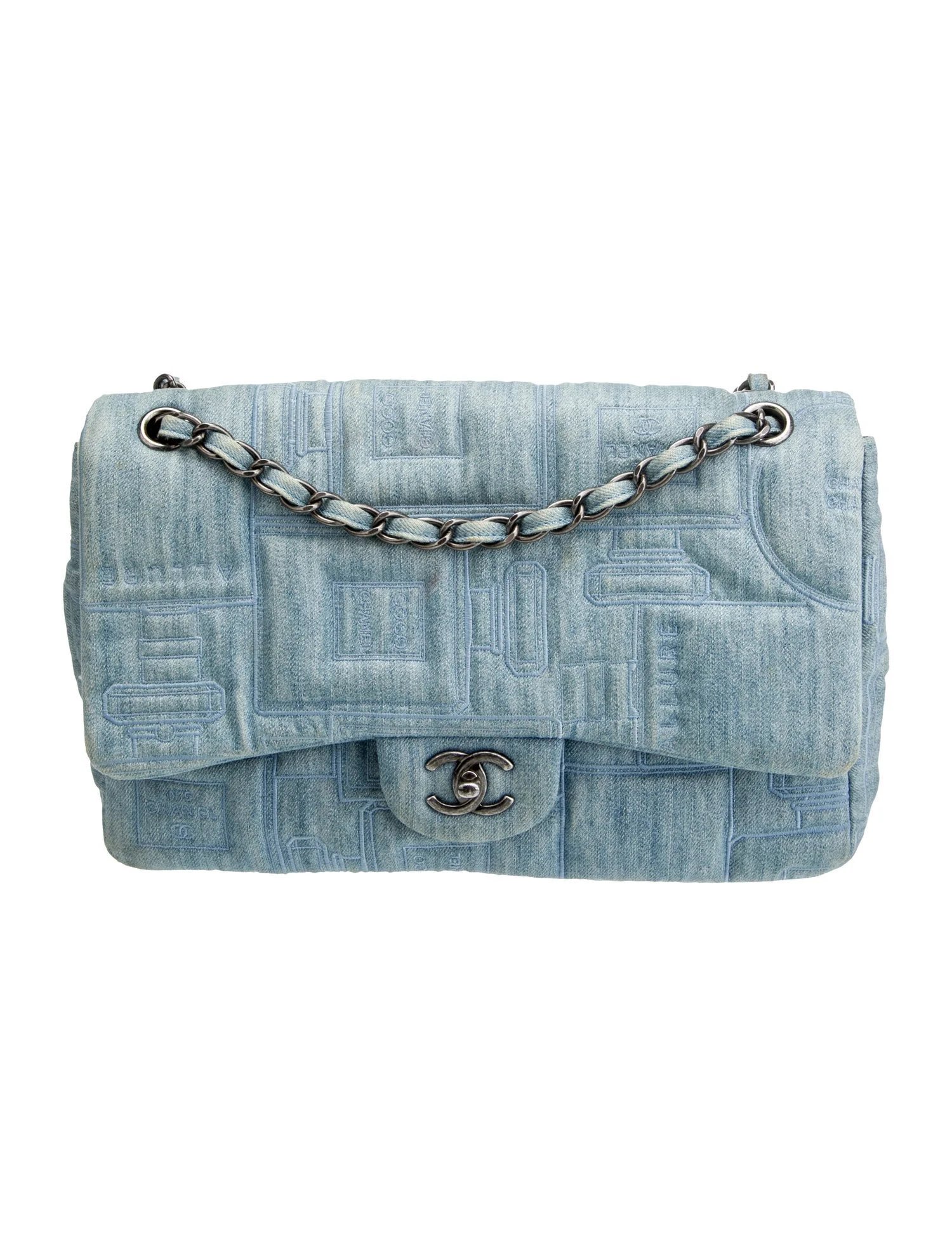 Medium Denim Perfume Flap Bag