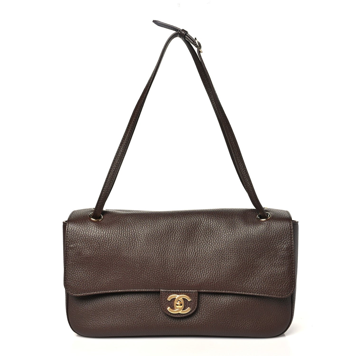 Chanel Grained Calfskin Small Souplissimo Maxi Flap Light Brown