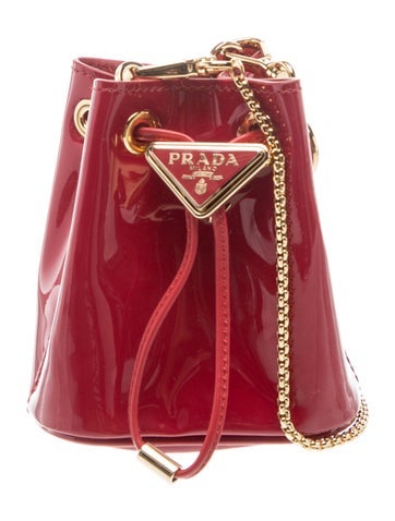 Enameled Metal Triangle Mini Bucket Bag Mini