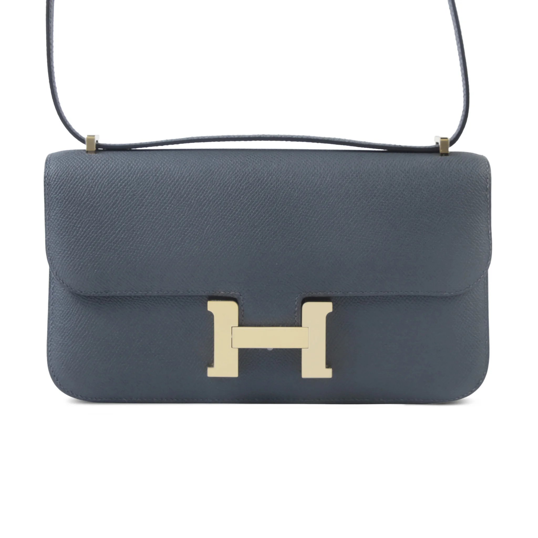 Brand New ( Rank N ) HERMÈS Constance Elan Gris misty (H0) Epsom Permabrass hardware K (2025)