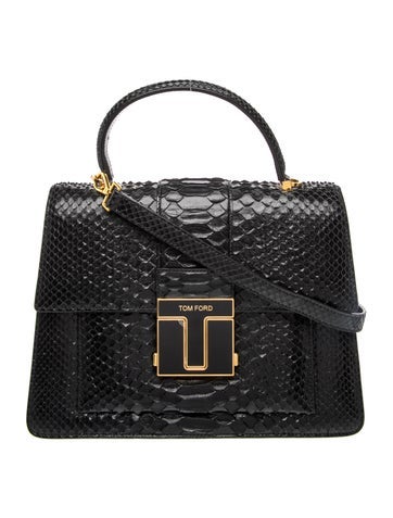 Snakeskin Top Handle Bag