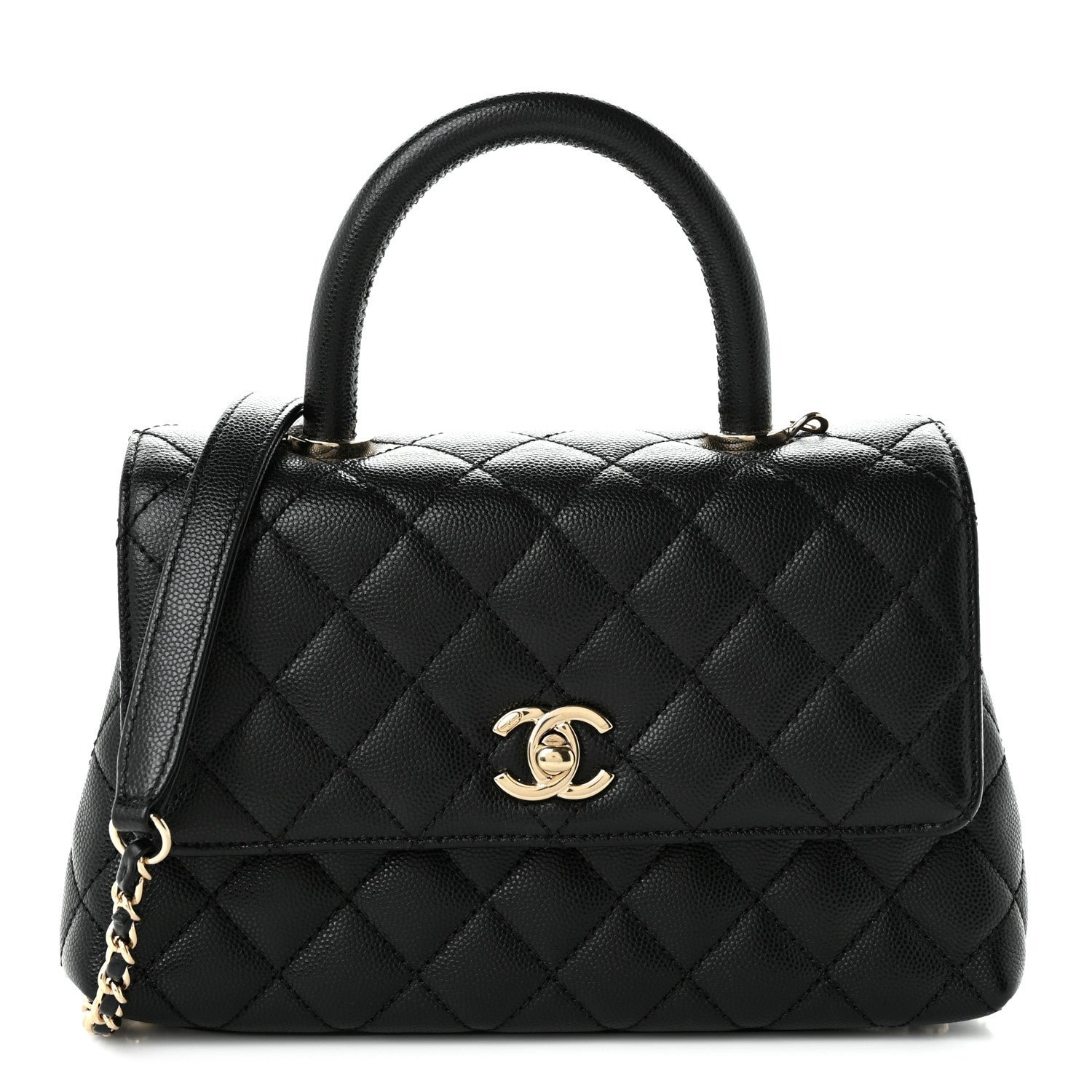 Chanel Caviar Quilted Mini Coco Handle Flap Black