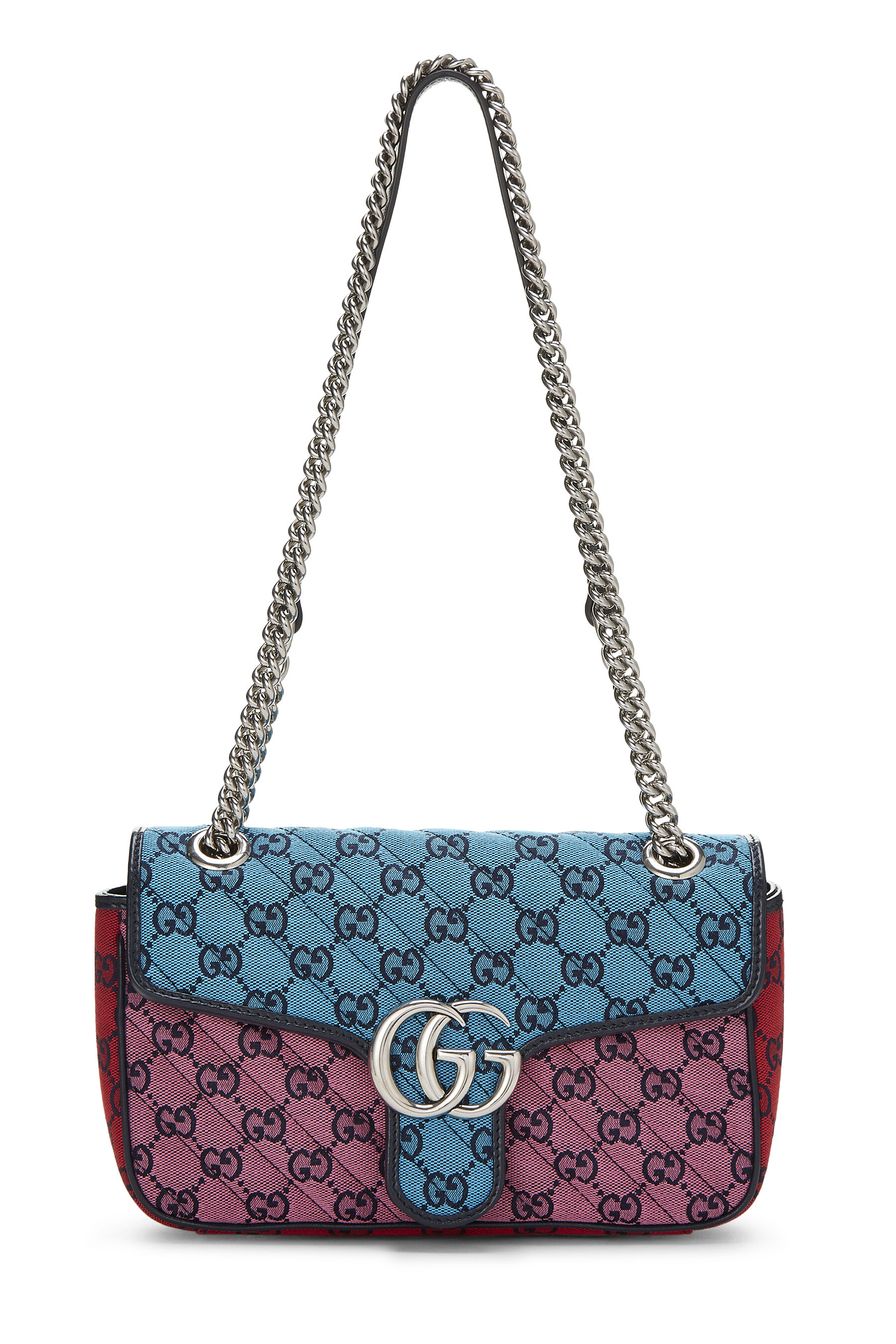 Gucci Multicolored GG Canvas Marmont Shoulder Bag Small