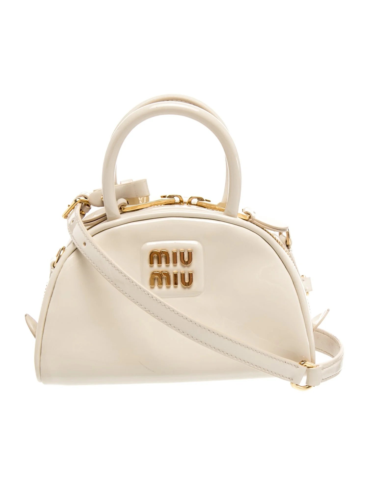 Miu Miu Patent Leather Top Handle Bag