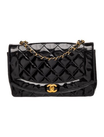 Patent Diana Flap Bag