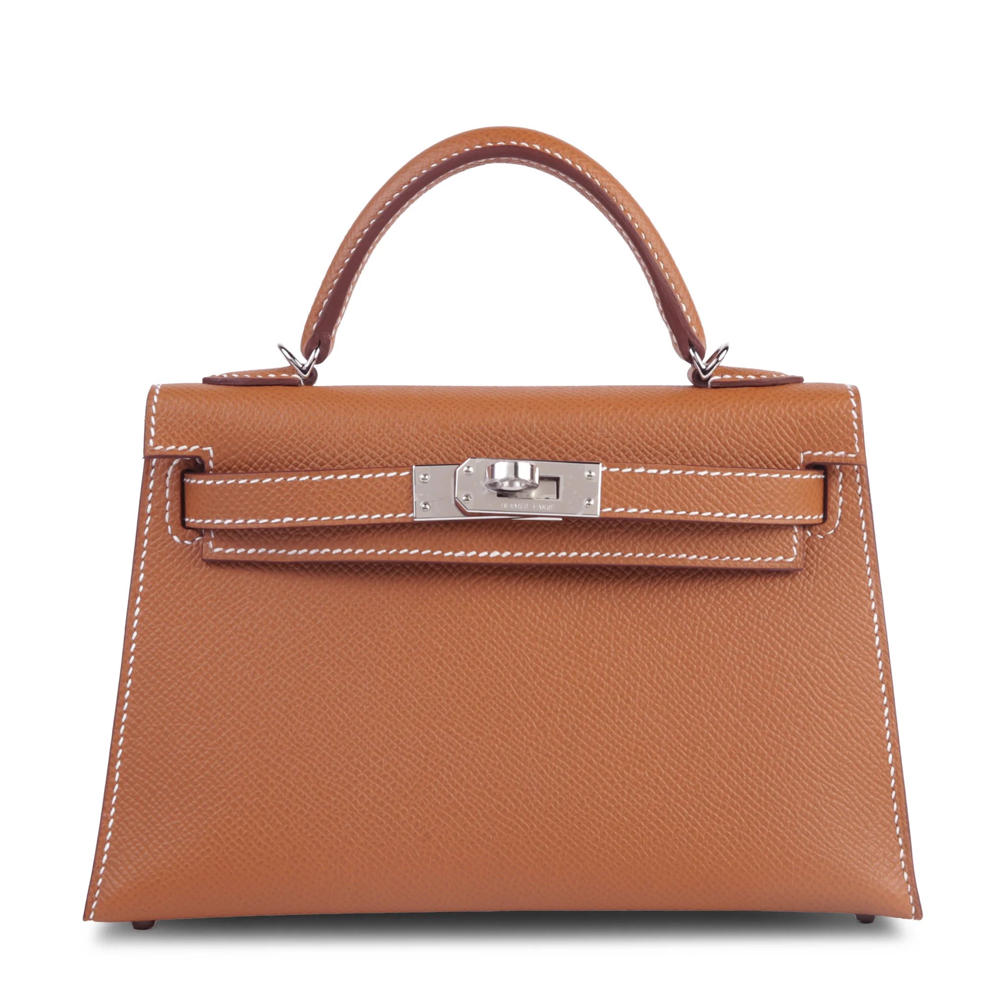 Brand New ( Rank N ) HERMÈS Mini Kelly II Gold (37) Epsom Palladium hardware G (2026)