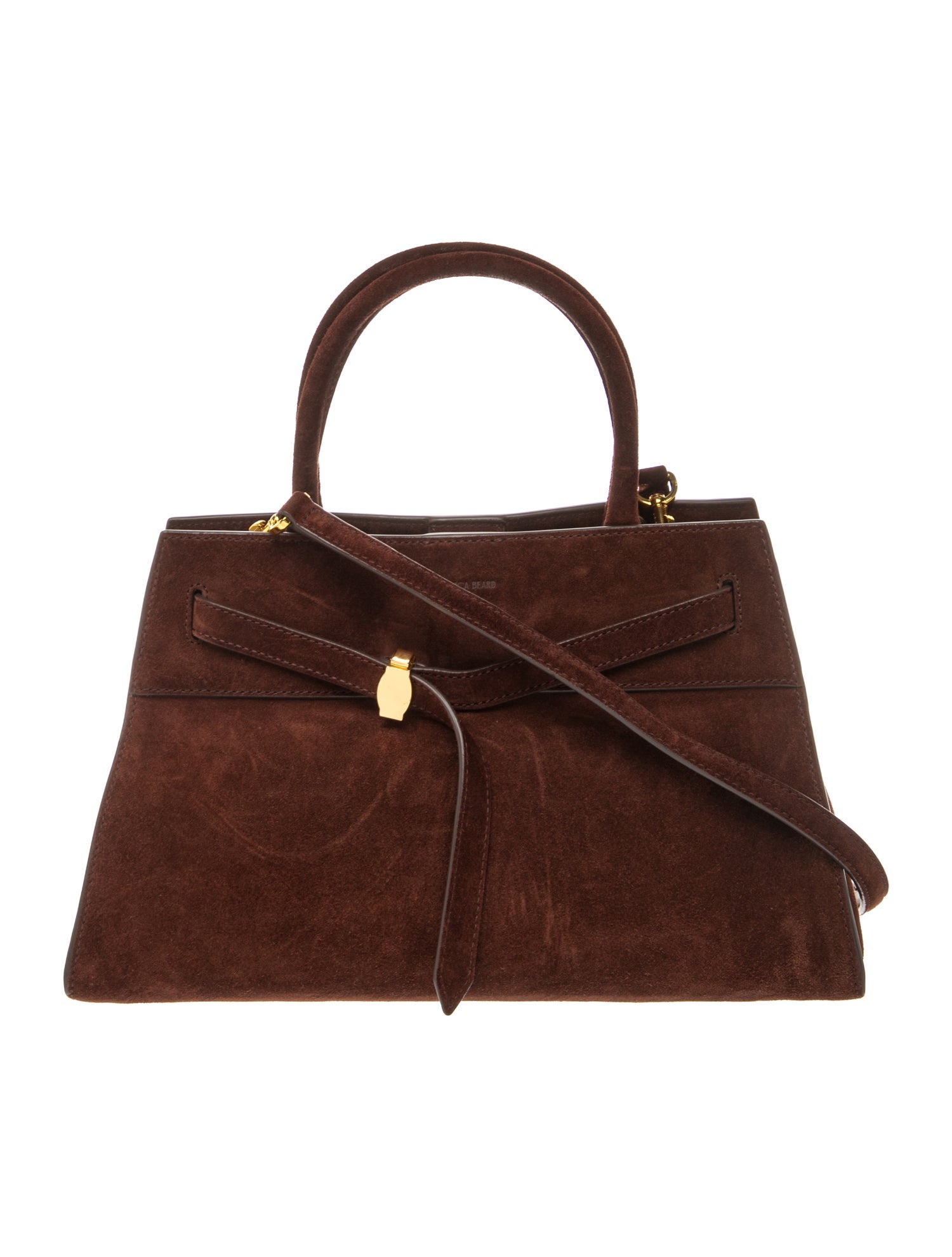 Suede Top Handle Bag
