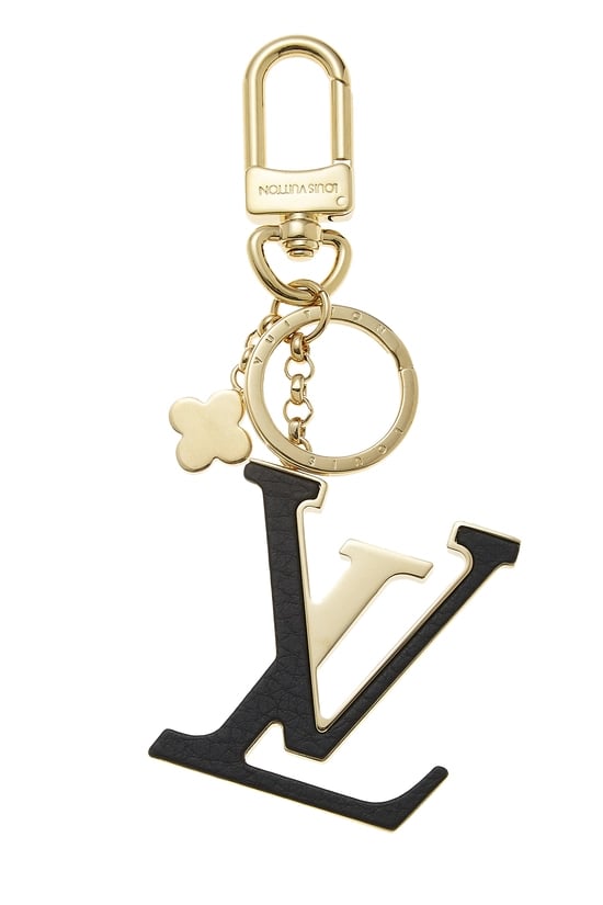 Gold & Black Leather Capucines Bag Charm
